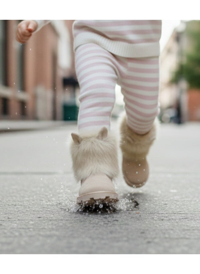 Children's boots with fur collar - Image 2